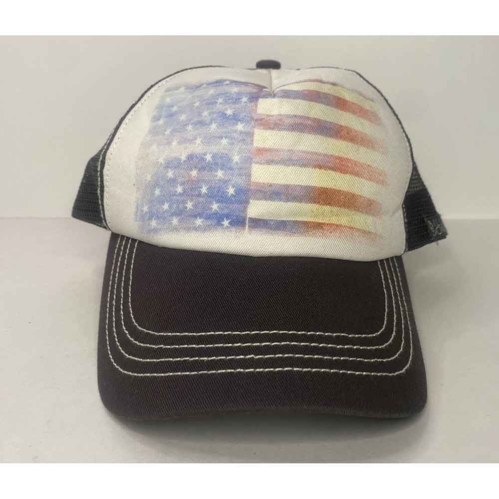 BillaBong Hat Cap Snapback Mesh Trucker US Flag.Skating/ Surf boarding.EXCELLENT